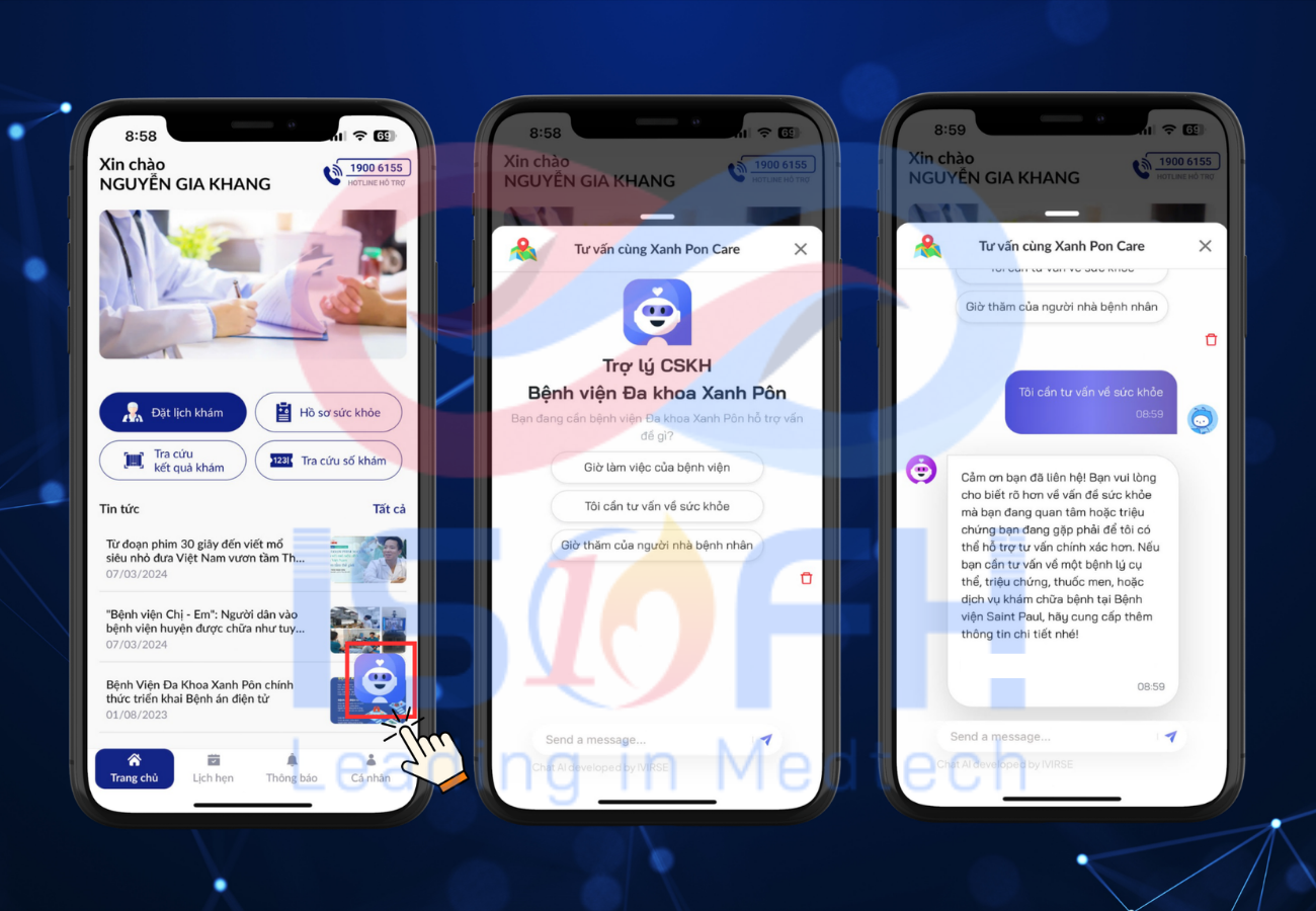 IVIVI MEDBOT: TRỢ LÝ Y TẾ ẢO THÔNG MINH, MỞ RA TƯƠNG LAI MỚI CHO TRẢI NGHIỆM KHÁM CHỮA BỆNH